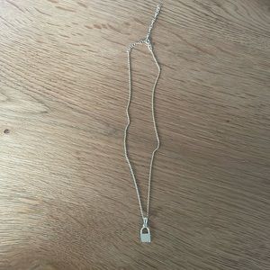 Gold plated lock necklace